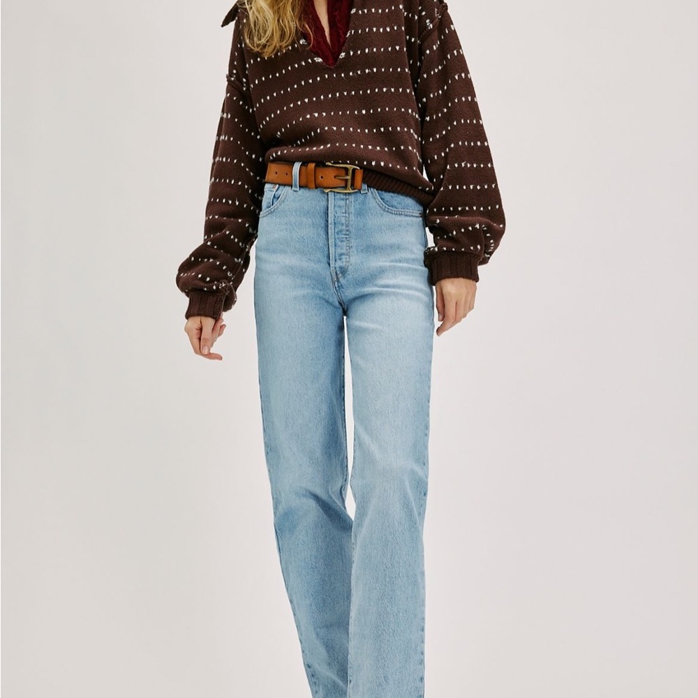 Free People Levi’s Ribcage Straight Full-Length Jean